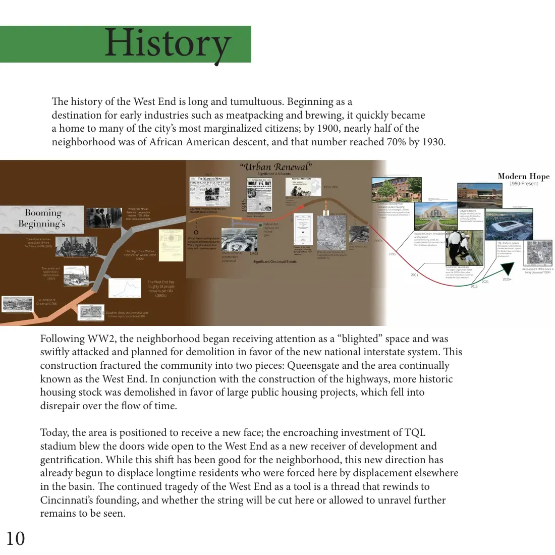 History page with historic photos