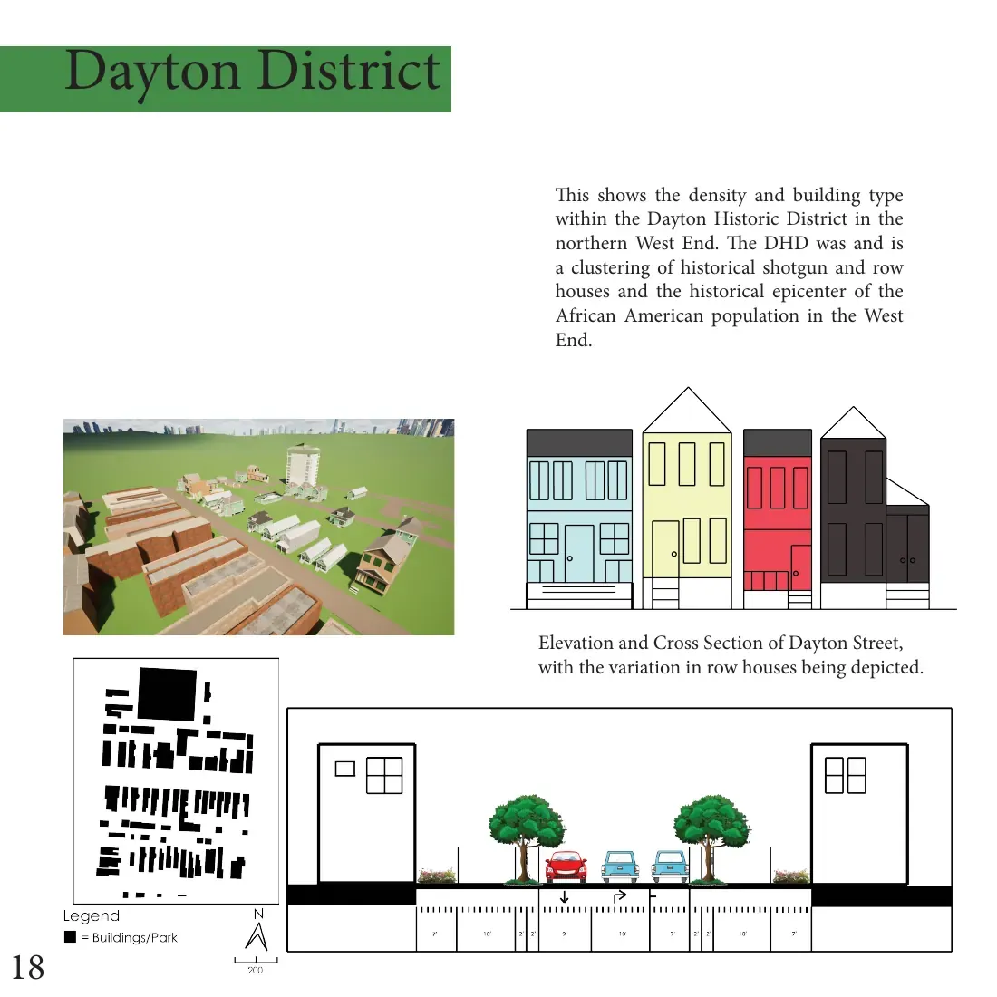 Dayton District density, elevation, and cross section