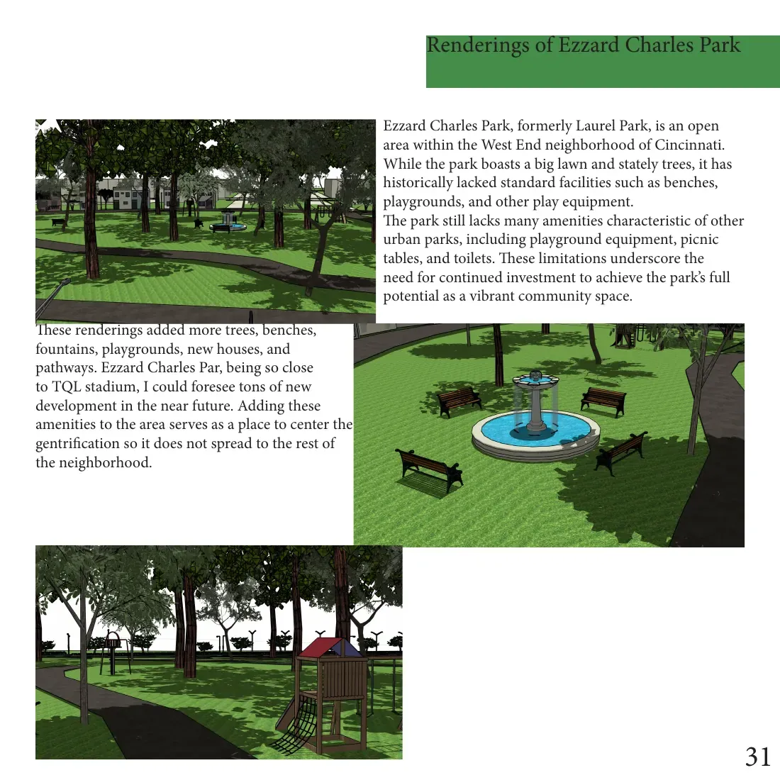 Renderings of Ezzard Charles Park